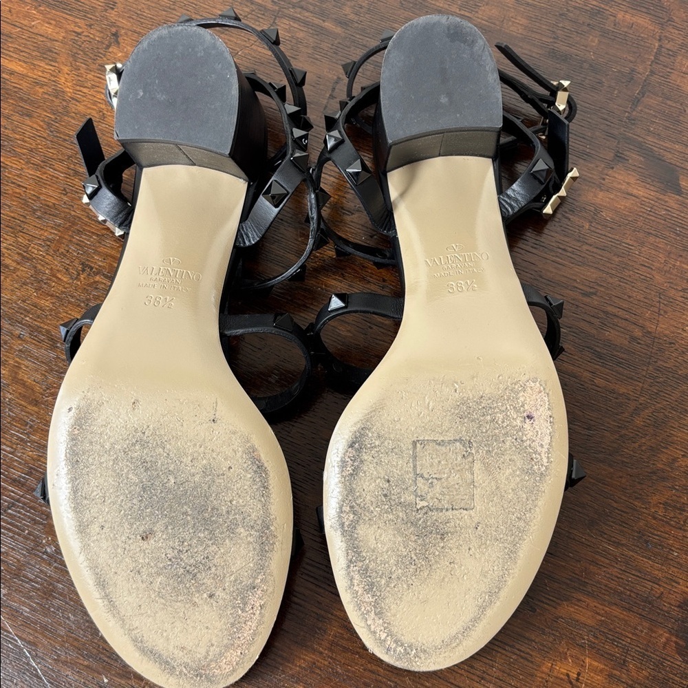 Valentino Black Studded Sandals - Picture 5 of 8